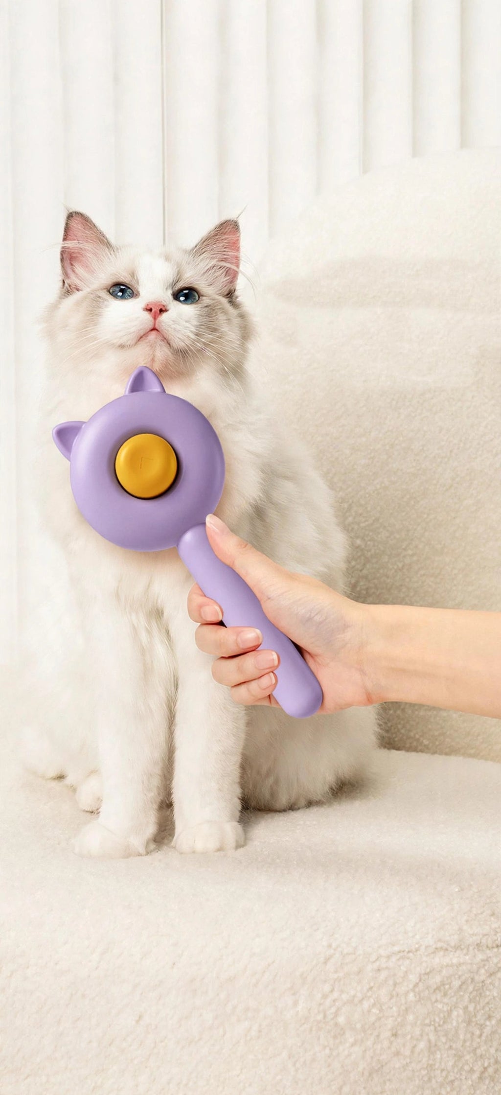 Spazzola Magica 2-in-1 per Cani e Gatti - Massaggio e Rimuove Peli | Zampa Felice