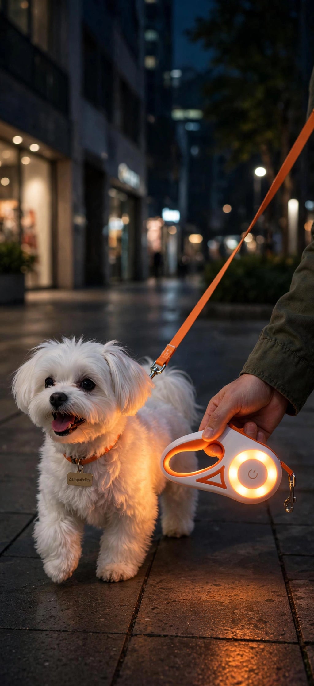 Guinzaglio Retrattile Luminoso 3M con LED + Collare Omaggio - ZampaFelice